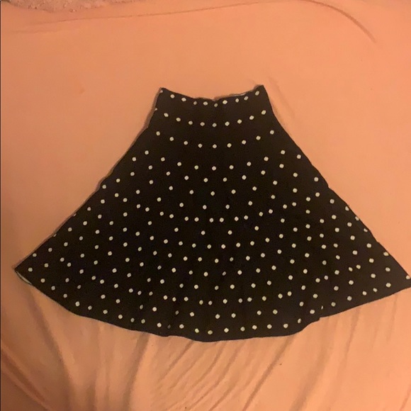 Black polkadot sweater skirt - Picture 1 of 2